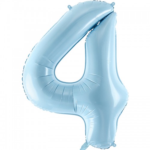 Balão Número 4 Azul Claro